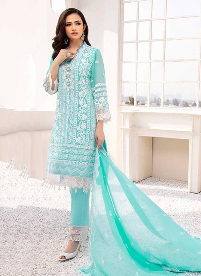 RAMSHA RAMSHA VOL 13 Latest Fancy Designer Festive Wear Fox Georeggete Embroidery Work Salwar Suit Collection